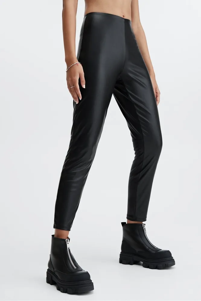 Vegan clearance leather leggings