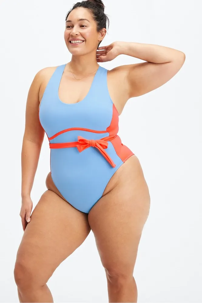 Women's plus store size racerback swimsuit