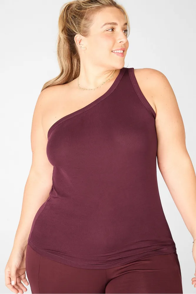 One shoulder shirt plus size hot sale