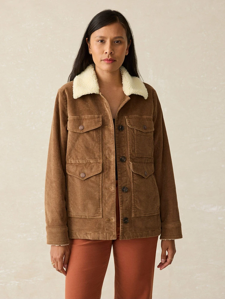 Faherty Doug Good Feather Corduroy Jacket - Cord Brown