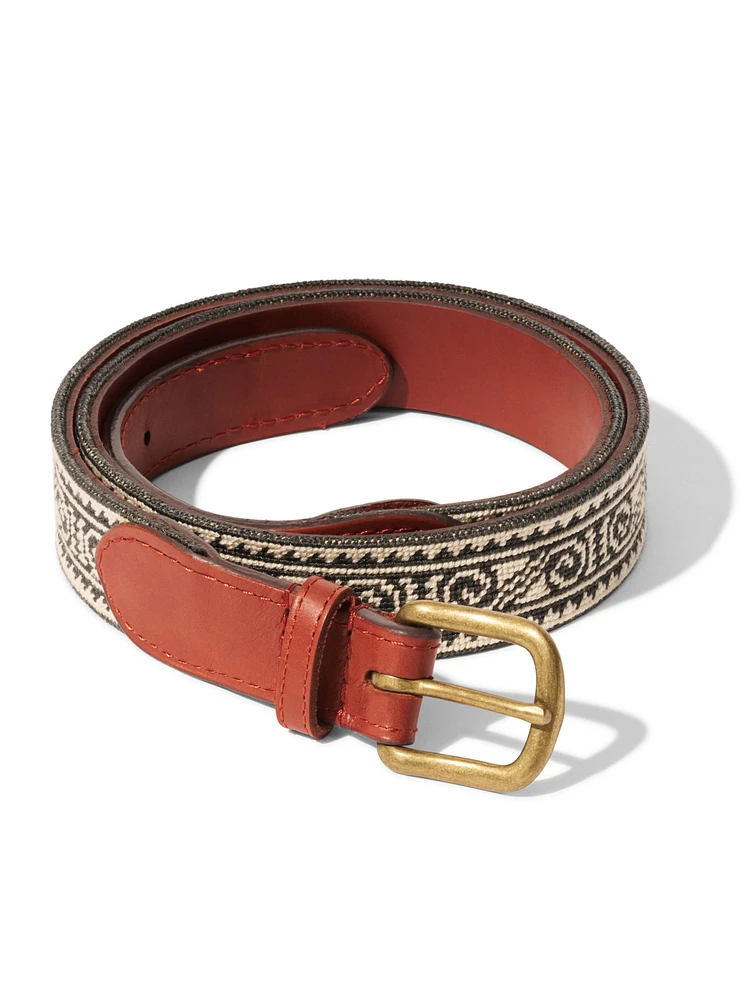 Faherty Steven Paul Judd Chahta Embroidered Belt | Bethesda Row