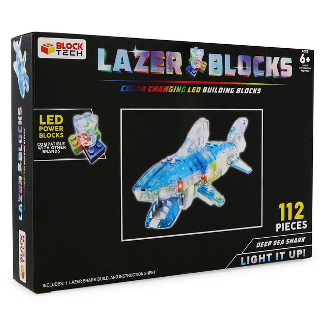 Five Below Block tech® lazer blocks color-change LED building kit at ...