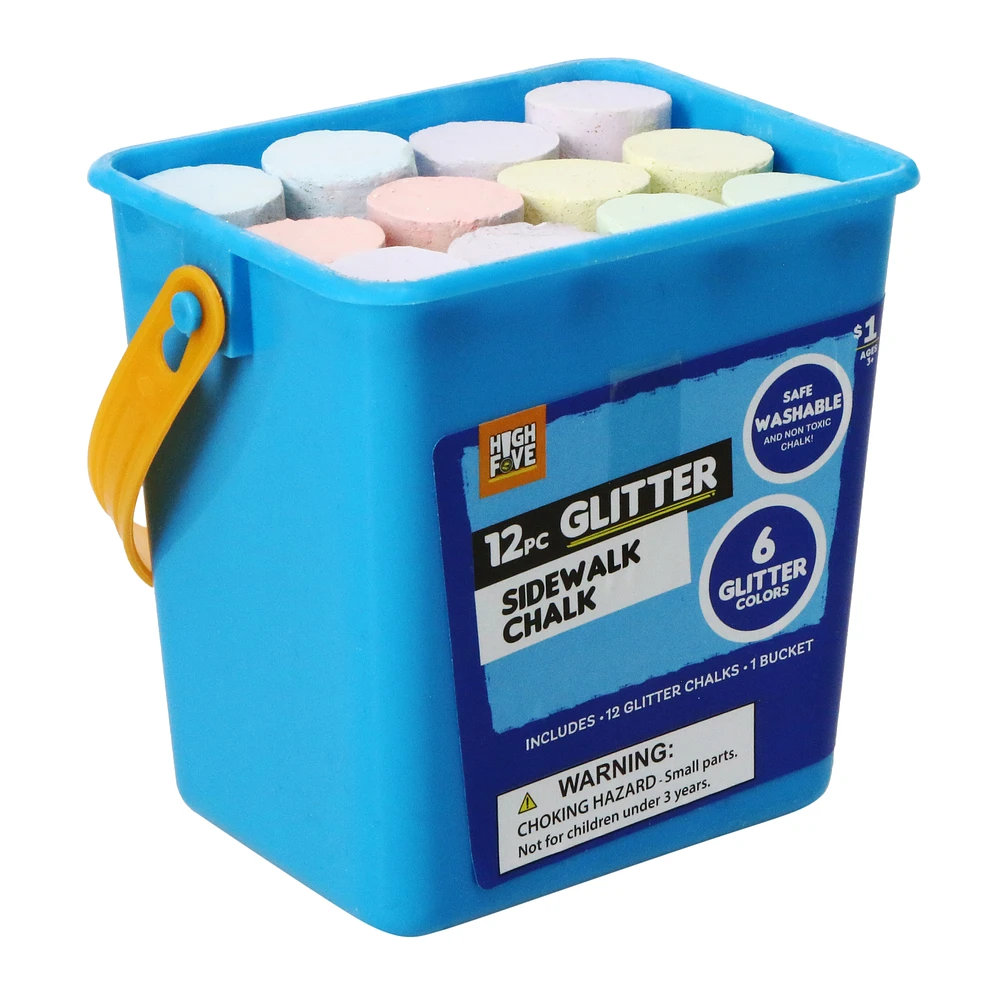 Five Below 12-piece basic sidewalk chalk bucket (styles may vary ...