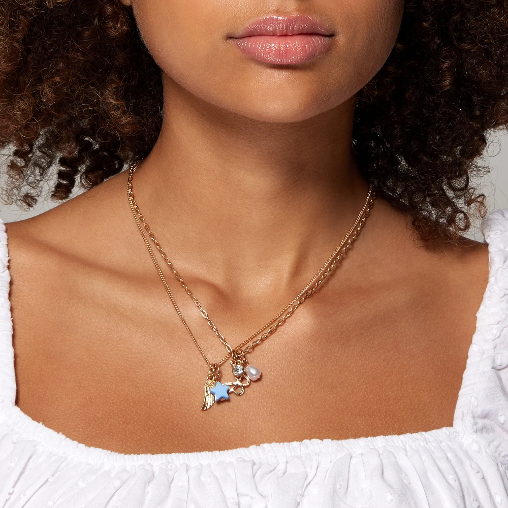 Interchangeable charm necklace clearance