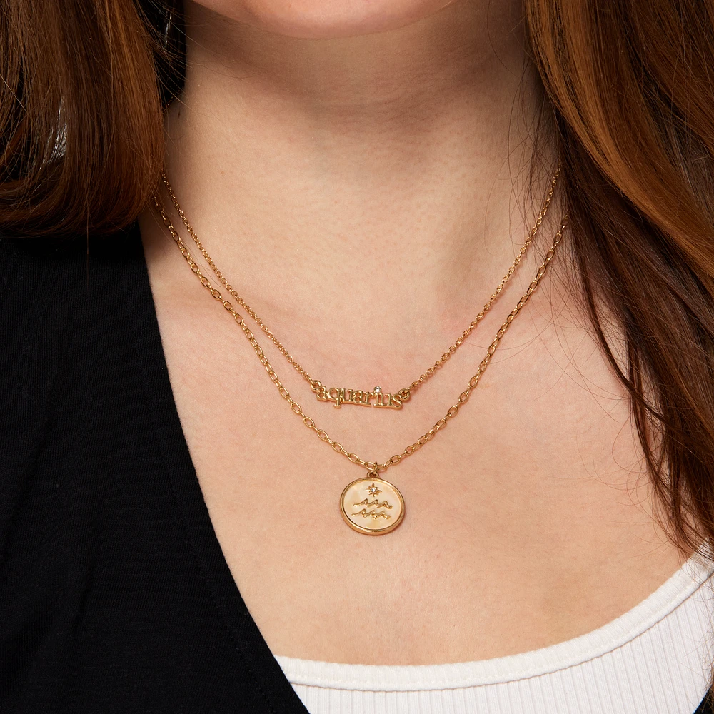 Zodiac layered necklace 2025