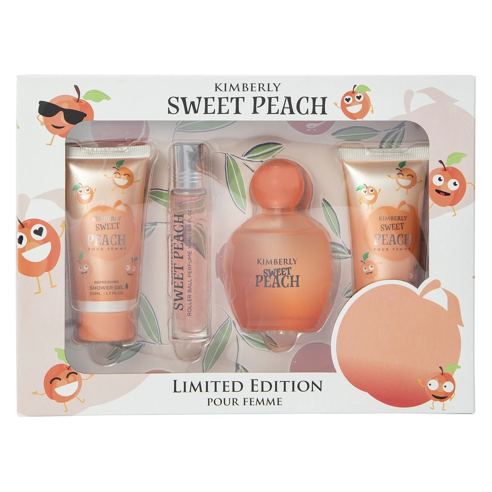 Five Below Kimberly sweet peach limited edition bath & body set 4
