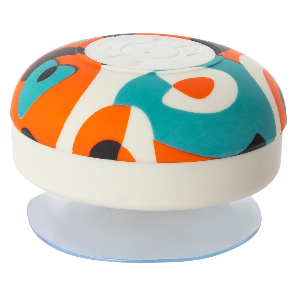 Five Below Printed wireless bluetooth® shower speaker with mic ...