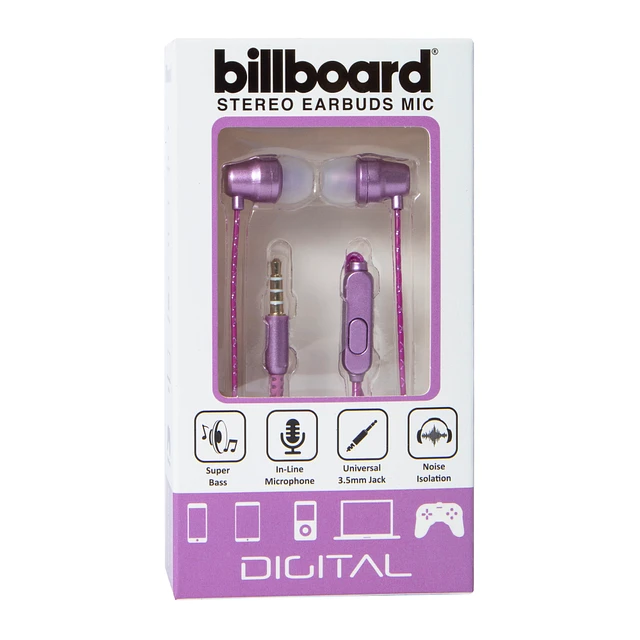 Billboard stereo earbuds with mic best sale