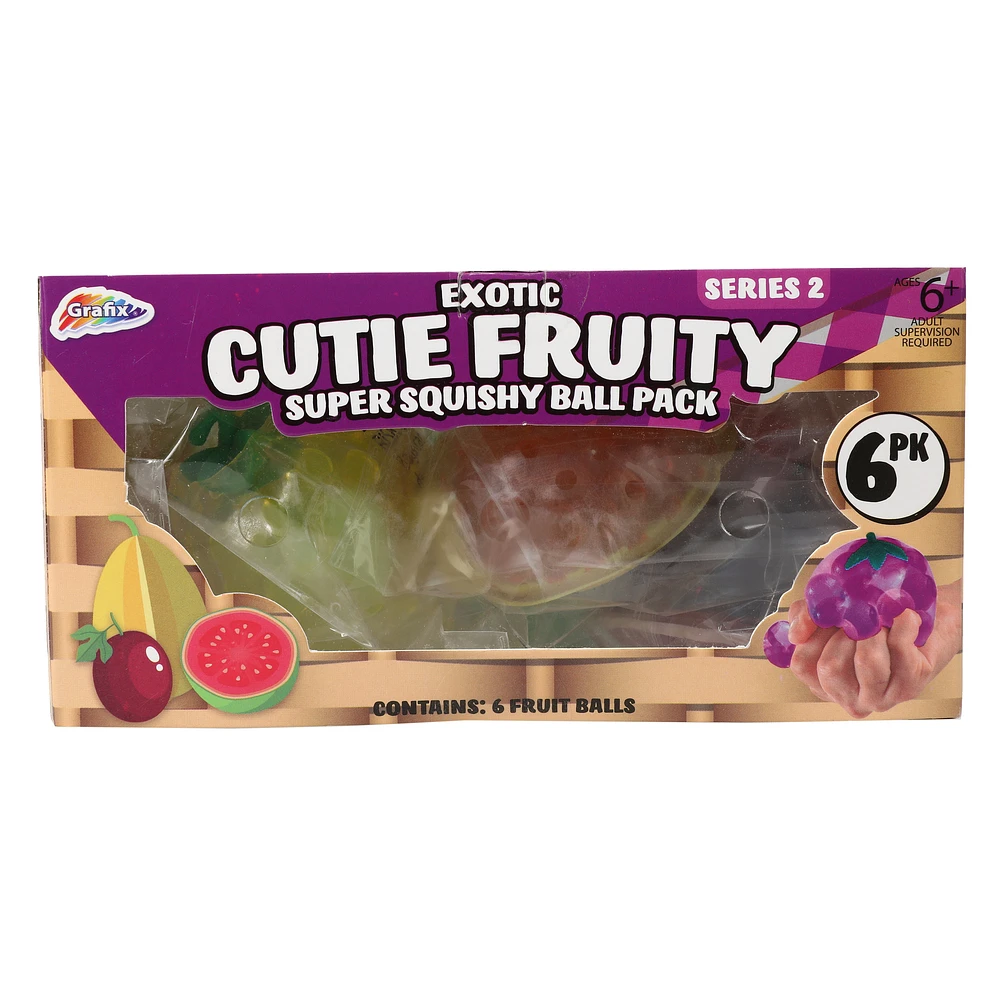 Grafix® Cutie Fruity Series 2 Super Squishy Balls 6-Count at