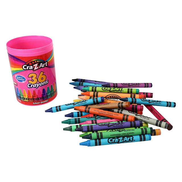 Five Below Cra-z-art® 36 crayons crayon-shape cannister