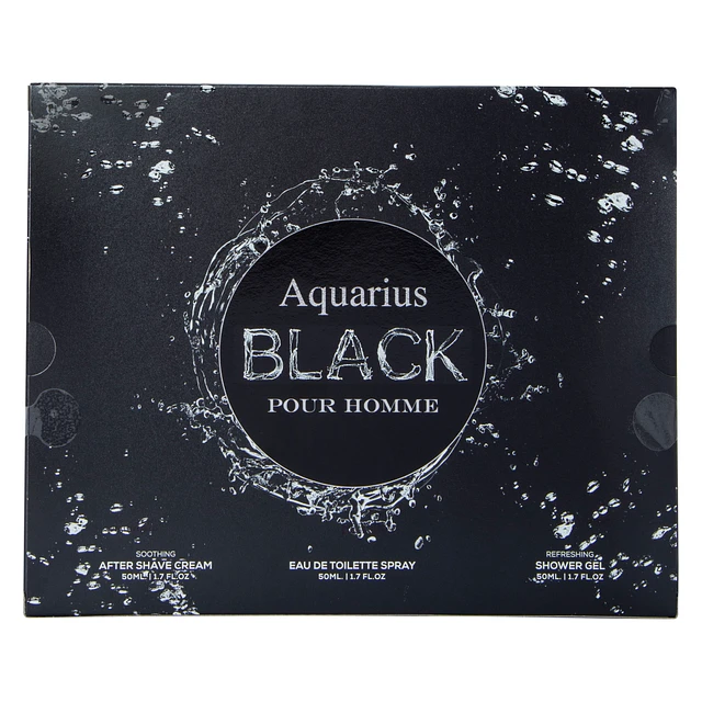 Five Below Aquarius black pour homme 3-piece set at Hamilton Place