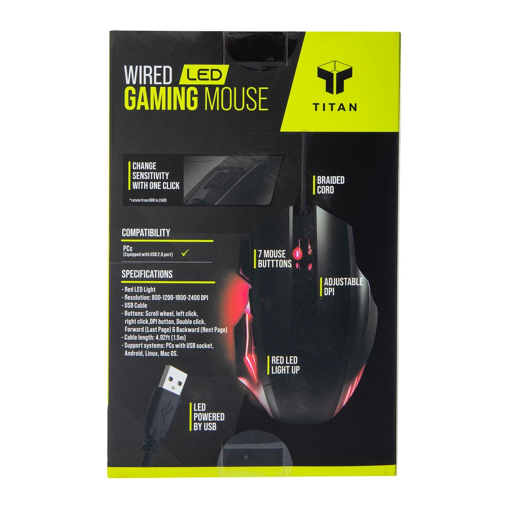 Five Below Wired LED gaming mouse at Hamilton Place in
