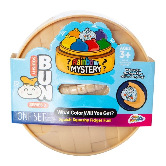 Grafix® Rainbow Mystery Squishy Bun Series 3 Fidget Toy at