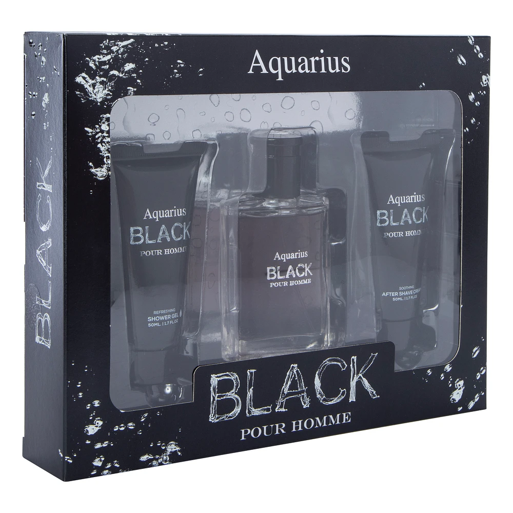 Five Below Aquarius black pour homme 3-piece set at Hamilton Place