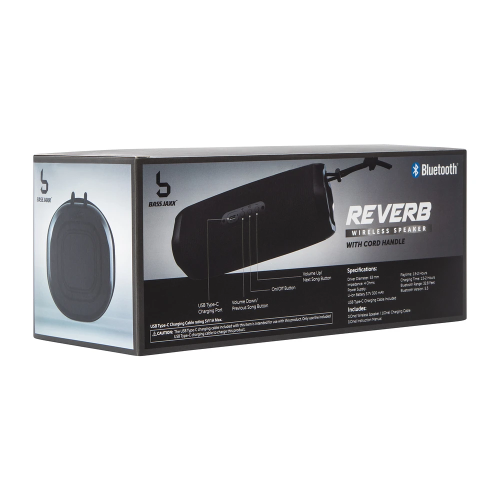Five Below Bass Jaxx™ Reverb Wireless Speaker With Cord Handle at