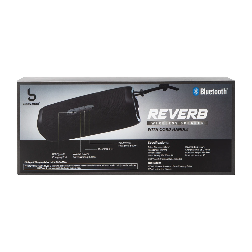 Five Below Bass Jaxx™ Reverb Wireless Speaker With Cord Handle at