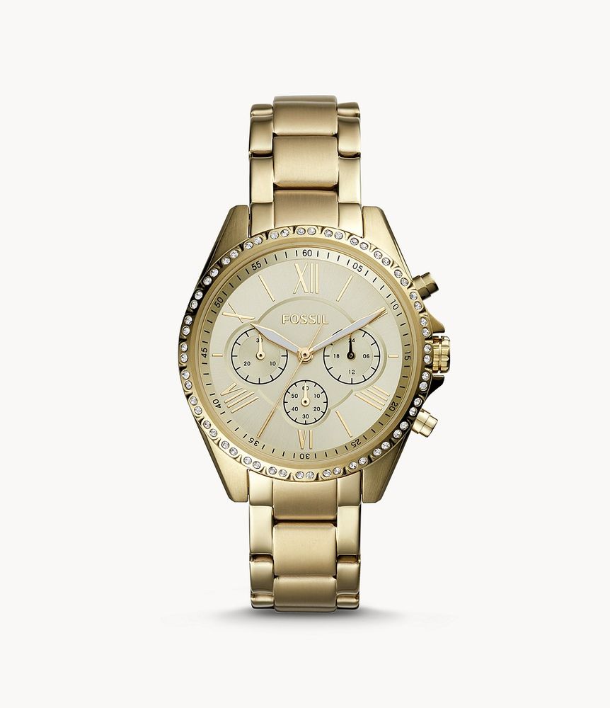 FOSSIL Modern Courier Chronograph Gold-Tone Stainless Steel Watch ...