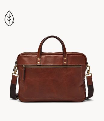 warren top zip workbag fossil