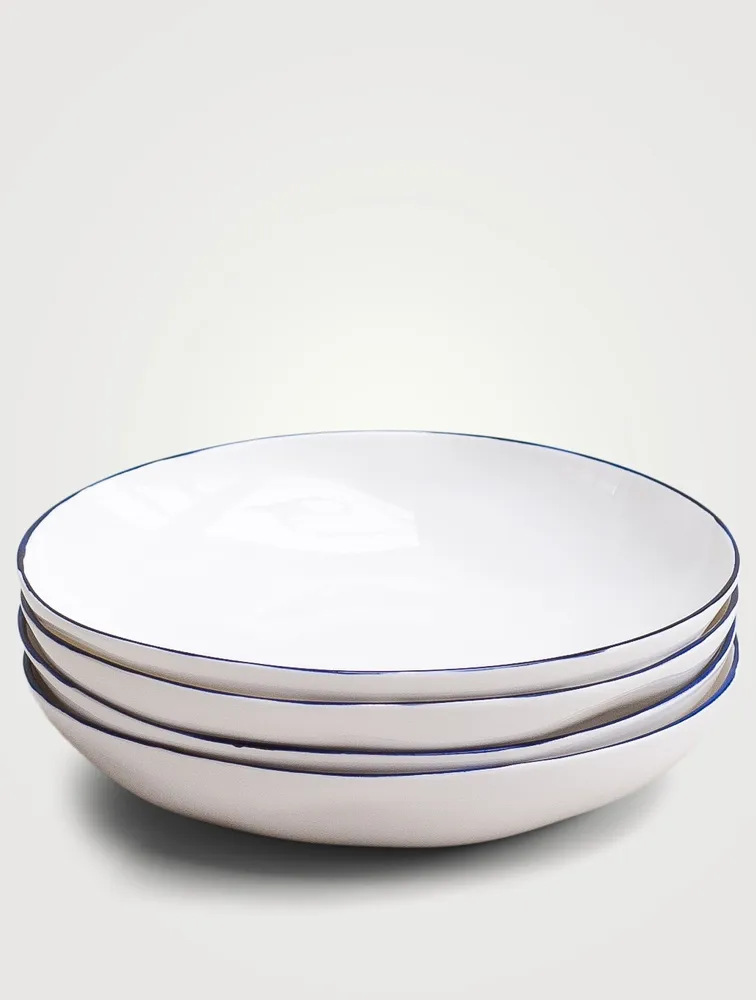 Holt Renfrew Fine Bone China Pasta Bowl Set Square One