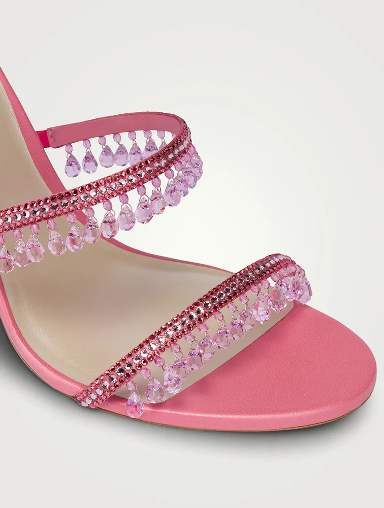 Pink clearance crystal sandals