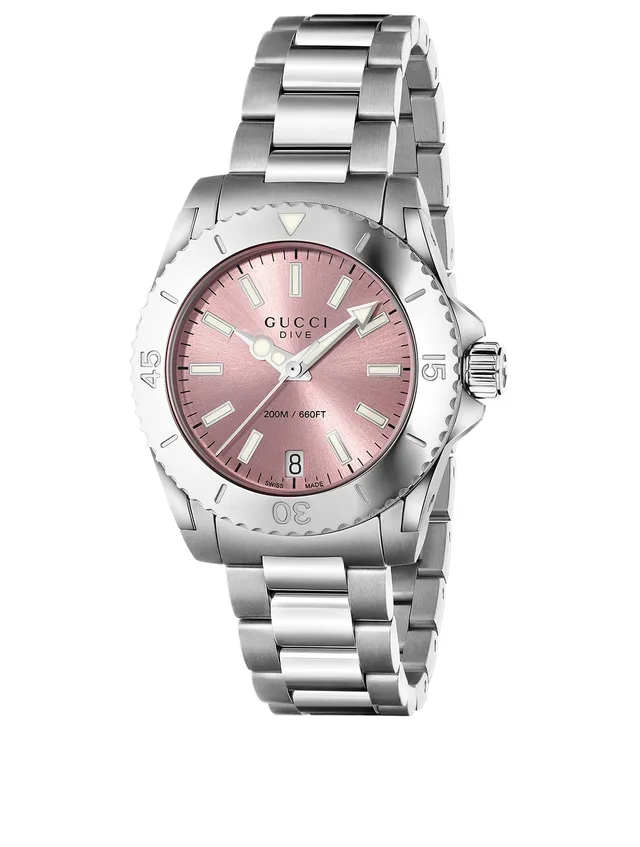 Pink hot sale dive watch