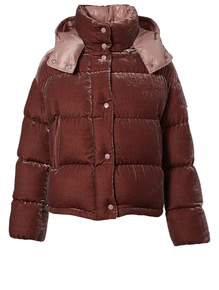 Moncler butor 2024 velvet puffer coat