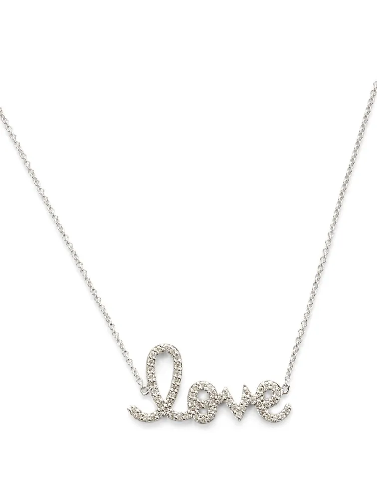 Love script clearance necklace gold