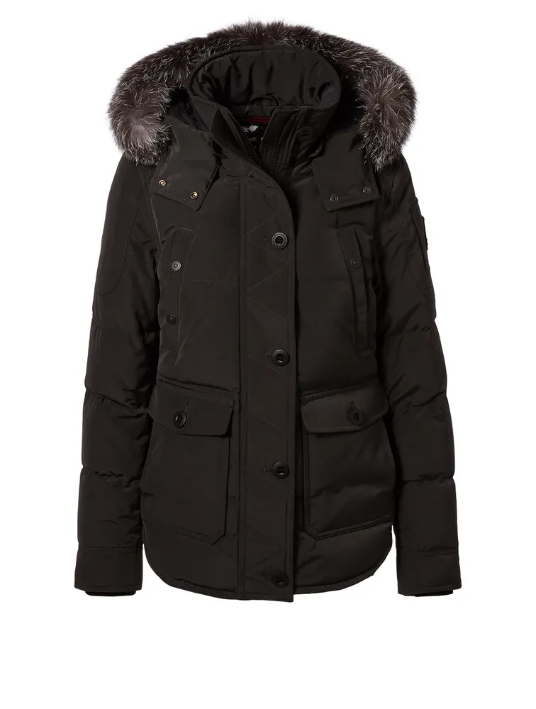 MOOSE KNUCKLES Debaies Down Coat With Fur Trim Yorkdale Mall