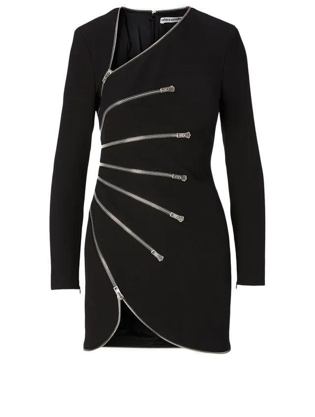 ALEXANDER WANG Long-Sleeve Dress With Zippers | Square One