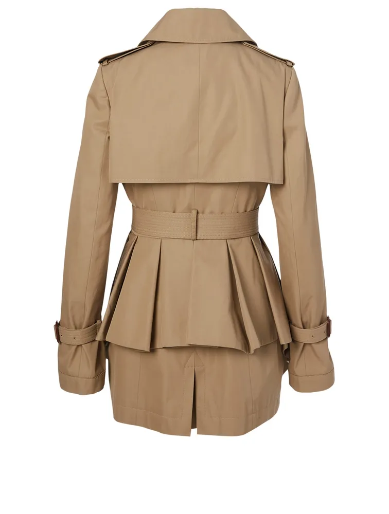 Peplum raincoat clearance