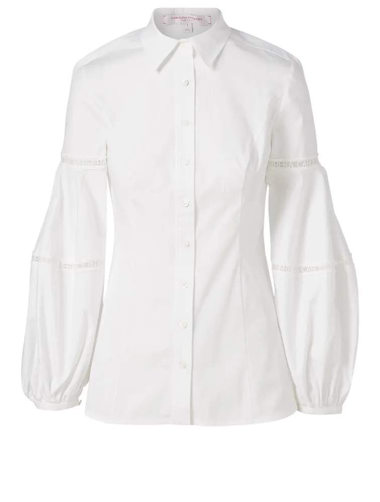 Holt Renfrew Cotton Shirt With Lace Trim | Square One