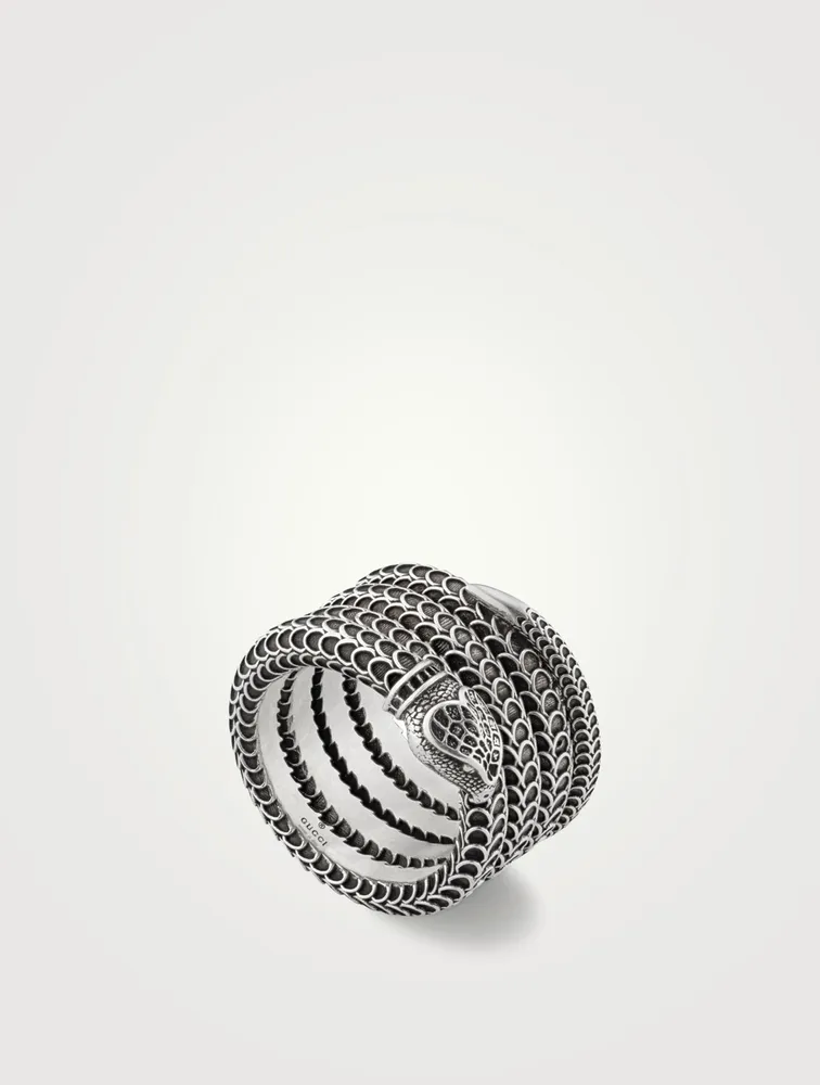 Gucci Garden Sterling Silver Snake Wrap Ring | Square One