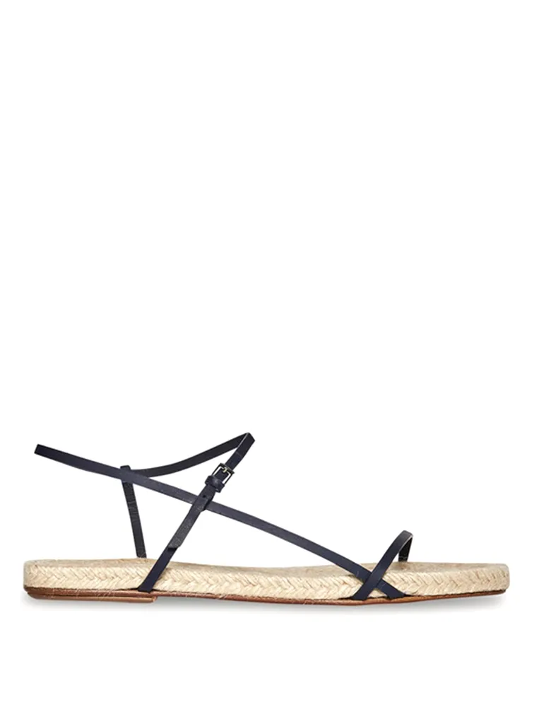 THE ROW Bare Leather Espadrille Sandals Square One