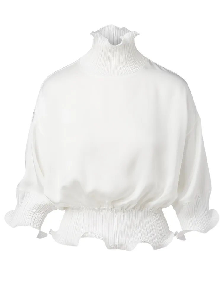 Short-Sleeve Ruffle Top