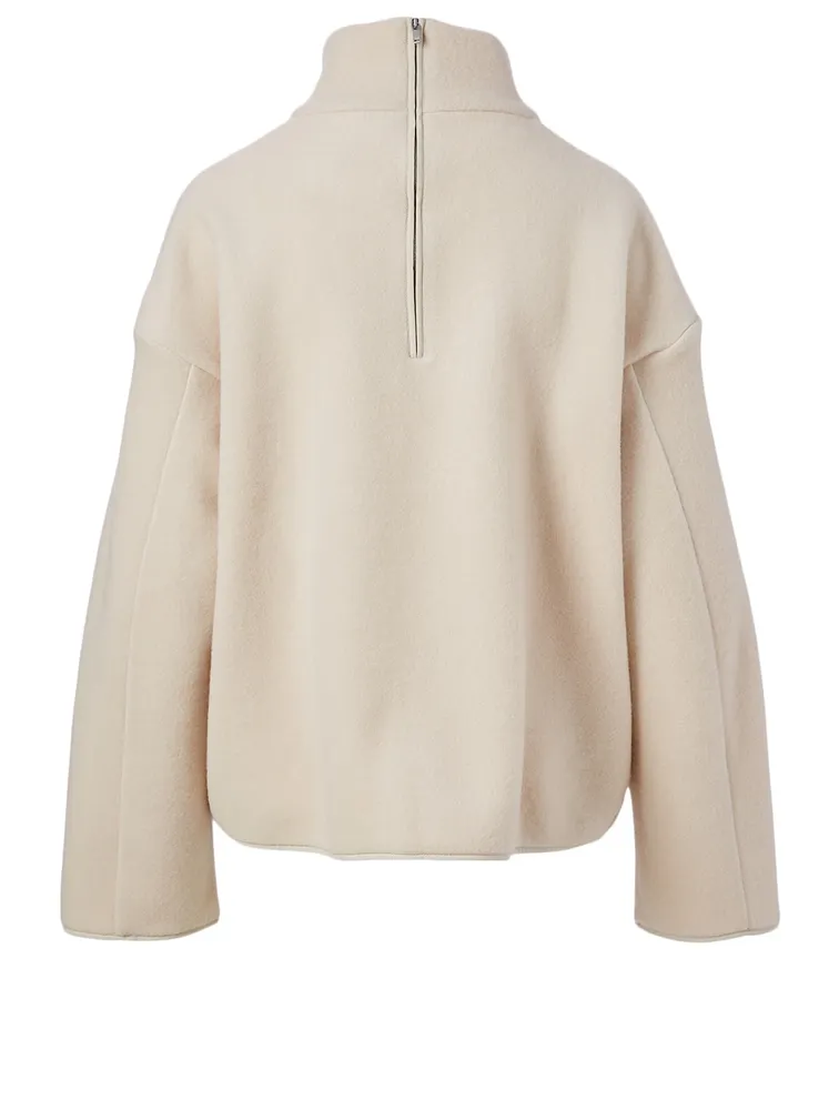 JIL SANDER Wool Silk And Cashmere High-Neck Sweater | Square One