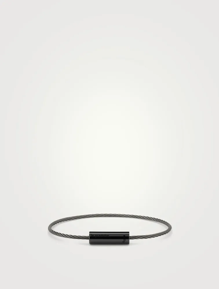 LE GRAMME 5g Polished Ceramic Cable Bracelet | Square One