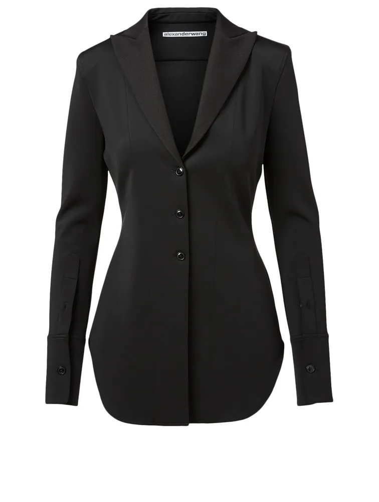 Alexander wang best sale fitted shirt jacket