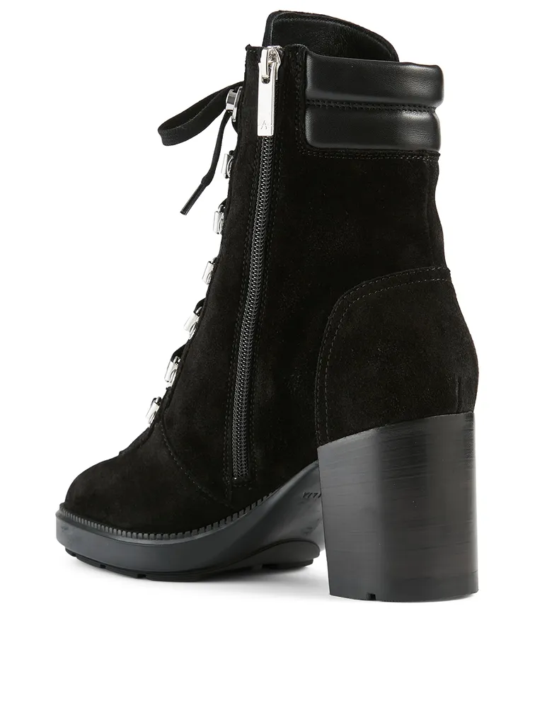 AQUATALIA Iriana Suede Heeled Lace Up Ankle Boots Yorkdale Mall