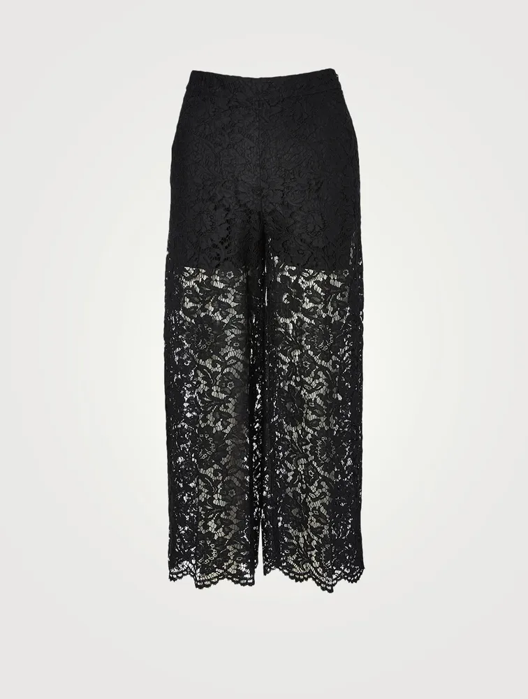 VALENTINO Heavy Lace Wide-Leg Pants | Yorkdale Mall