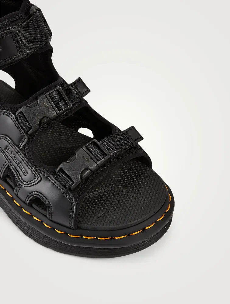 SUICOKE X DR. MARTENS Boak Faux Leather And Neoprene Sandals