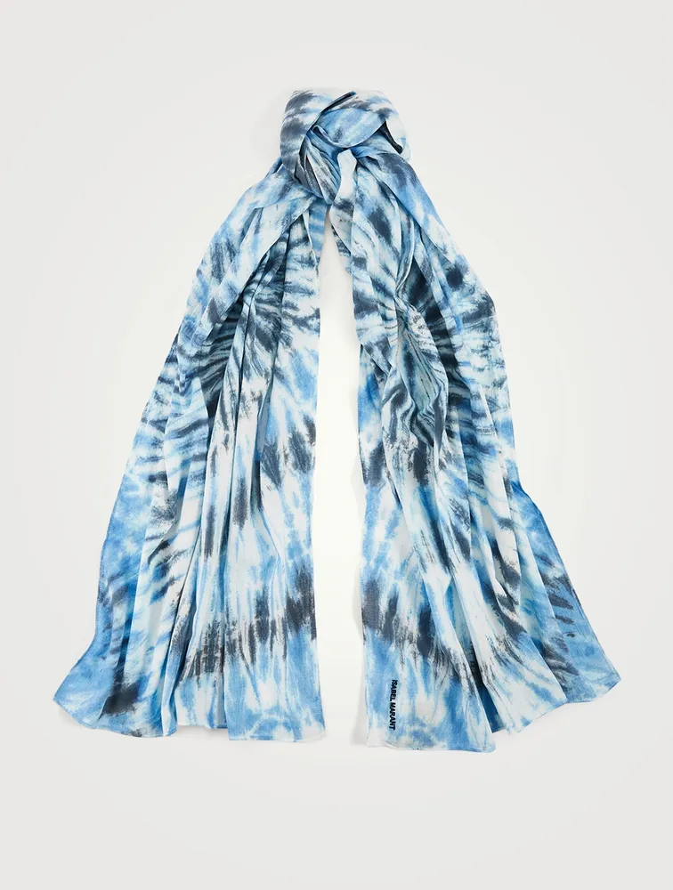 ISABEL MARANT Nassau Cotton Scarf In Tie Dye | Square One