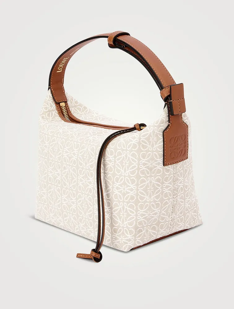 LOEWE Small Cubi Anagram Jacquard Canvas Shoulder Bag | Yorkdale Mall