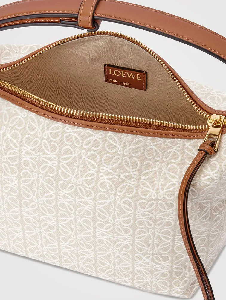 LOEWE Small Cubi Anagram Jacquard Canvas Shoulder Bag | Yorkdale Mall