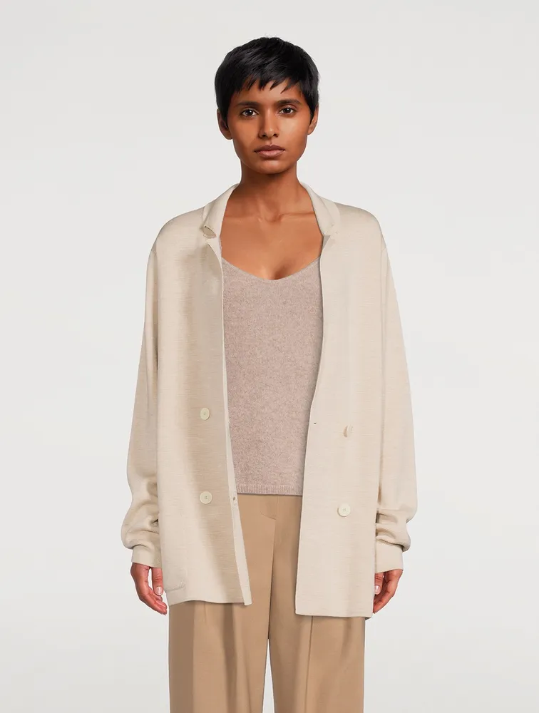 THE ROW Chopok Wool And Silk Oversized Blazer Square One