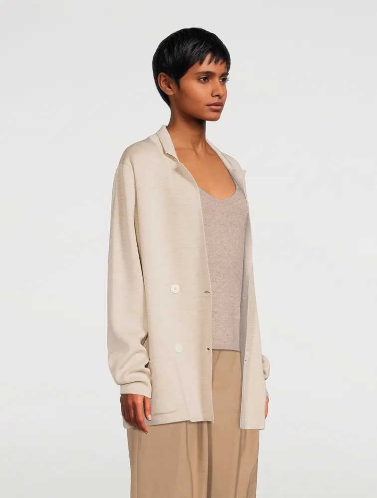 THE ROW Chopok Wool And Silk Oversized Blazer Square One