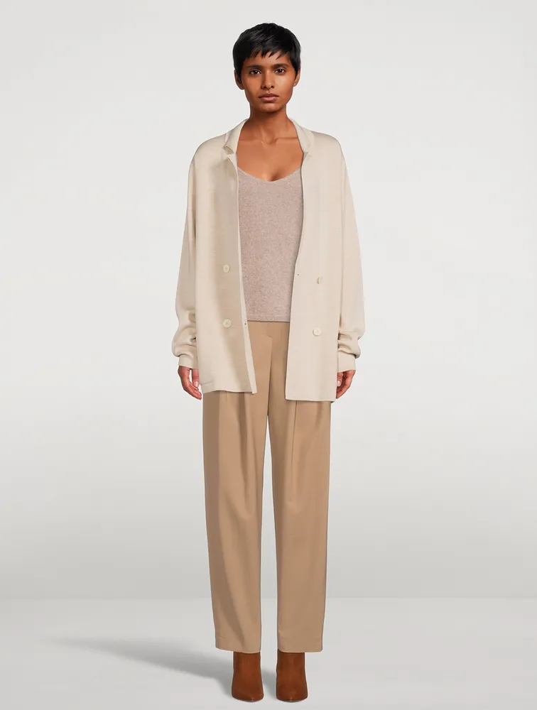 THE ROW Chopok Wool And Silk Oversized Blazer Square One