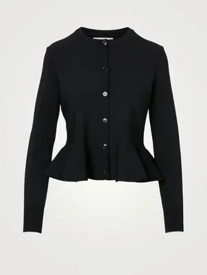 Zara PLAIN KNIT PEPLUM CARDIGAN | Yorkdale Mall
