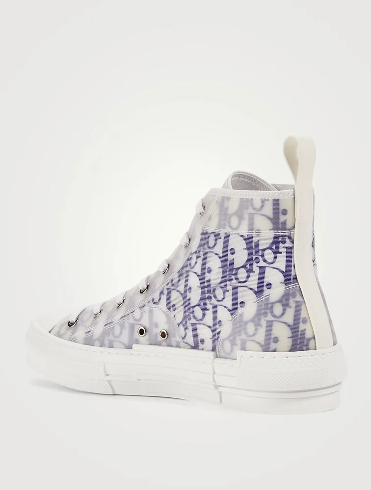 DIOR B23 B23 Dior Oblique Canvas High-Top Sneakers With Kenny