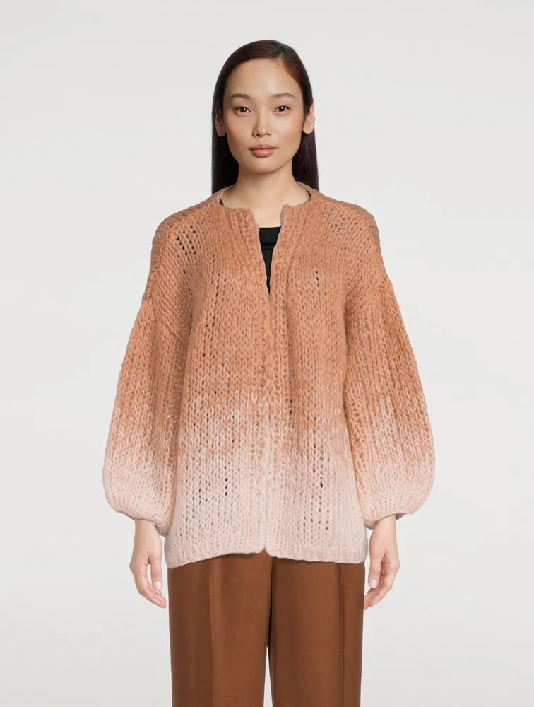 MAIAMI Big Gradient Fade Mohair Blend Cardigan Yorkdale Mall