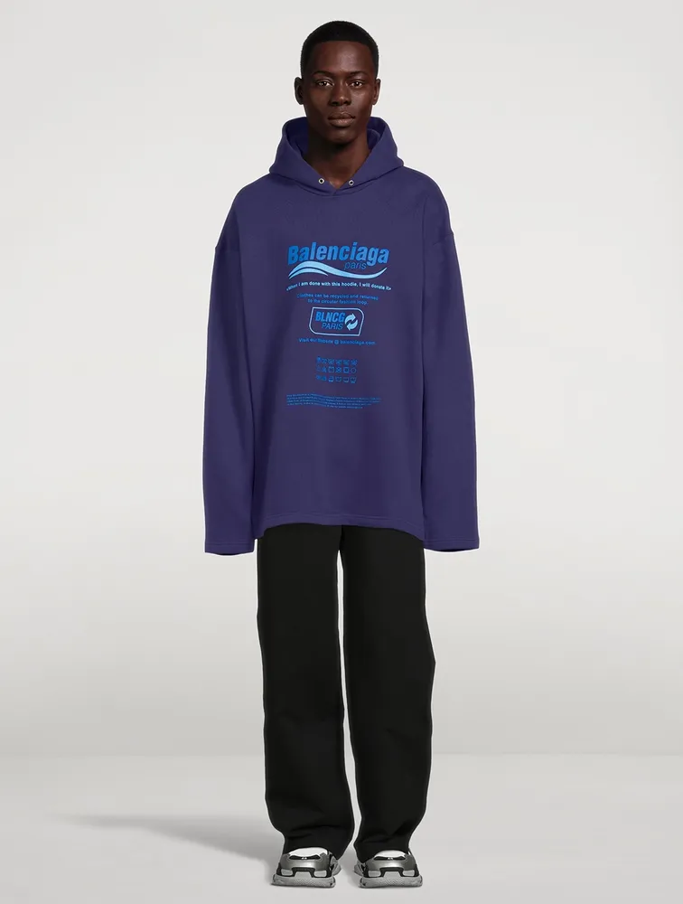 BALENCIAGA Dry Cleaning Long-Sleeve T-Shirt With Hood | Yorkdale Mall